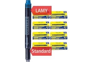 ONLINE 40x cartucce d'inchiostro per penna stilografica | colore blu | compatible con Lamy, Pelikan, Schneider | cartucce di ricambio lunghe | cancellabile