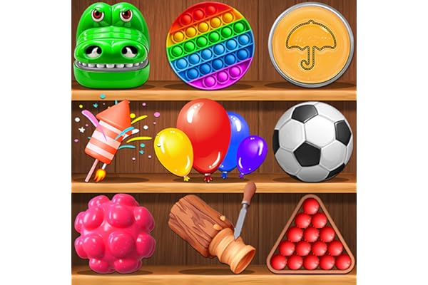 Juegos Antiestrés Relajantes - Mini Juegos Sin Conexión de Juguetes Fidget Pop It y Simulador de Slime