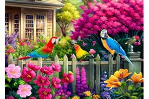 BESDRETOR Puzzles 500 Pieces for Adults jigsaw puzzles for adults 500 Piece Puzzle Educational Games -Garden Kingfisher