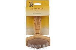 Burt's Bees for Pets Slicker Brush | Removes Loose Cat Fur, Prevents Matting | Ideal for Daily Grooming, Smooth Coat