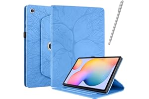 Netany Funda para Samsung Galaxy Tab S6 Lite 10.4 (P610/P615) 2020 & 2022 con lápiz Capacitivo, Piel sintética con Tapa función Atril Soporte para lápiz Funda [Auto-Reposo/Activación] - Azul