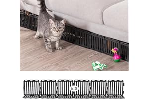 SOFTFREE Spielzeugblocker Couch Schutz für Haustiere, Sofaschutz Katze Plastic Under Furniture Gap Protector für Sofa und Andere Möbel (Schwarz 48er Pack 24 Füße)