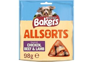 Bakers Allsorts Chicken, Beef and Lamb Dog Treats 98g (Pack of 6)
