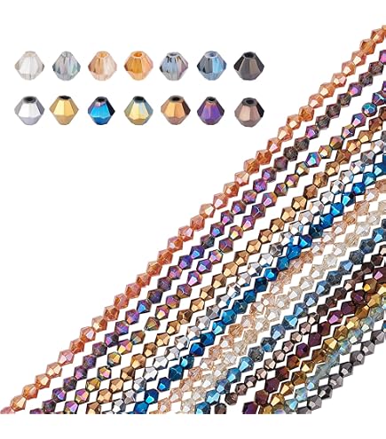 480 perline biconiche di cristallo, da 6 mm, all'ingrosso, miste, sfaccettate, per la creazione di gioielli fai da te (verde oliva