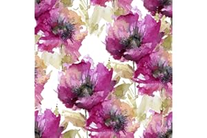 ReWallpaper 44.5CM×7M Carta da Parati Floreale Viola Carta da Parati Adesiva Muro Viola Bambina Carta Parati Camera da Letto Fiori Parati Autoadesiva Muro Pellicola Adesiva per Mobili Bambina Fantasia
