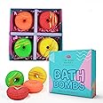 The Body Bucket - Lemon, Orange, Citronella And Raspberry Citrus Donut Bath Bombs - All Natural Handcrafted Aromatic Fragrance - Perfect Bath Gift For Kids, Men & Women 65 Gm Each (Pack Of 4).