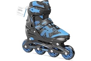 ROCES Jokey 3.0 Boy Pattini a Rotelle - Pattini in Linea Bambino Regolabili 4 Misure con Scafo in PE – Scarpa Anatomica con Imbottitura, Chiusura Lacci + Leva - Ruote PU 64–72mm 82A, Cuscinetti ABEC 3