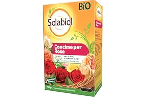 Solabiol Concime Granulare Biologico per Rose con Tecnologia Natural Booster per favorire lo sviluppo dell'apparato radicale e dei fiori, 750g