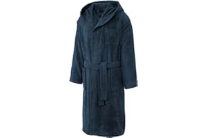 CelinaTex Fehmarn Borkum Arizona Peignoir à capuche long avec poches pour femmes coton