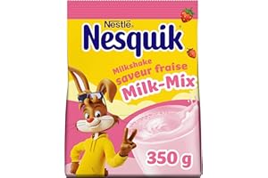 Nestlé Nesquik Milk-Mix Gusto alla fragola, in polvere per frappè e bevande fredde, confezione da 1 (1 x 350 g)