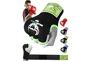 BEAST RAGE Rękawice żelowe do rąk MMA 75 cm długie owijane wyściełane elastyczne szybkie bokserskie worek treningowy Muay Thai zestaw bandaże UFC dla mężczyzn, kobiet, dzieci