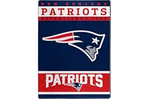 The Northwest Company Officially LicensedNFL New England Patriots 12th Man Plush Raschel Throw Blanket, 60" x 80", Multi Color