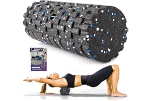 ‎NOONCRAZY Faszienrolle mit 3D-Texturmassage, Foam Roller(33cm x 14cm) zur Muskelverspannungen lindern, mittlere Härte Selbstmassage Fazienrolle für rücken wirbelsäule Rücken Beine