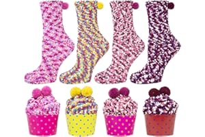 Kotashion Donna Inverno Calze Calzini Regalo Natalizi Ragazza Cupcake Calzini Termici Divertenti AccessoriRegali di compleanno di San Valentino e Festa della Mamma in vari colori Calze