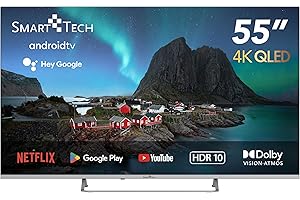 Smart Tech TV QLED 4K UHD 55' (139 cm) Smart TV Android 11.0-4xHDMI - 2xUSB - Dolby Vision - Dolby Atmos