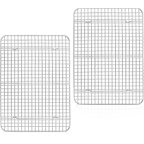 2 Grilles Refroidissement Acier Inox - 39x28x2cm - Pour Four, Gâteaux, Viandes - Lave-Vaisselle