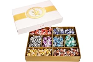 ‎LINDT Lindt Schokolade LINDOR Classic Box|1563g|Ca. 125 Kugeln, Sorten: Milch, Dark 60%, Feinherb, Haselnuss,Weiß, Pistazie, Stracciatella, Cocos| Pralinen- und Schokoladengeschenk, Referenzbild