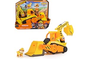 Rubble & Crew - Pack Excavadora + Figura Rubble - Patrulla Canina Juguetes - 6068074 - Juguetes Niños 3 años + - Regalo Niño 3 años +