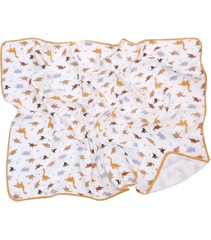 Lulujo Musselin Puckdecke 120x120 Cm – 100% Baumwolle, Weich & Atmungsaktiv, Für Neugeborene & Babys