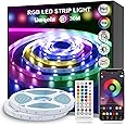 30m LED Strip Lights RGB Music Sync Color Changing, Led Lights with Smart App Control Remote, Bedroom Lighting Flexible Home Decoration (2x15m)