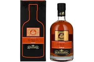 RUM NATION - 8 Ans Barbados - Rhum Vieux Ambré - Origine : Barbade - Notes d'Agrumes & Pêche - 40 % Alcool - 70 cl