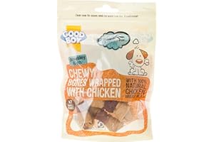 Good Boy - Chicken Wrapped Chewy Bones - Dog Treats - Made With Natural Chicken - Highly Digestible Rawhide Free Dog Treats (Case of 8)
