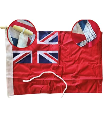 Bandiera Civile Red Ensign Per Barca – 45x22 Cm – Poliestere 150g/m² Con Corda E Levetta – DuraFlag