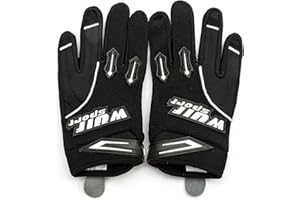 WULF STRATOS GLOVES Wulfsport Kids Gloves Pair Stratos MX Junior Motocross Quad Biking (XXS 6-9 Years, Black)