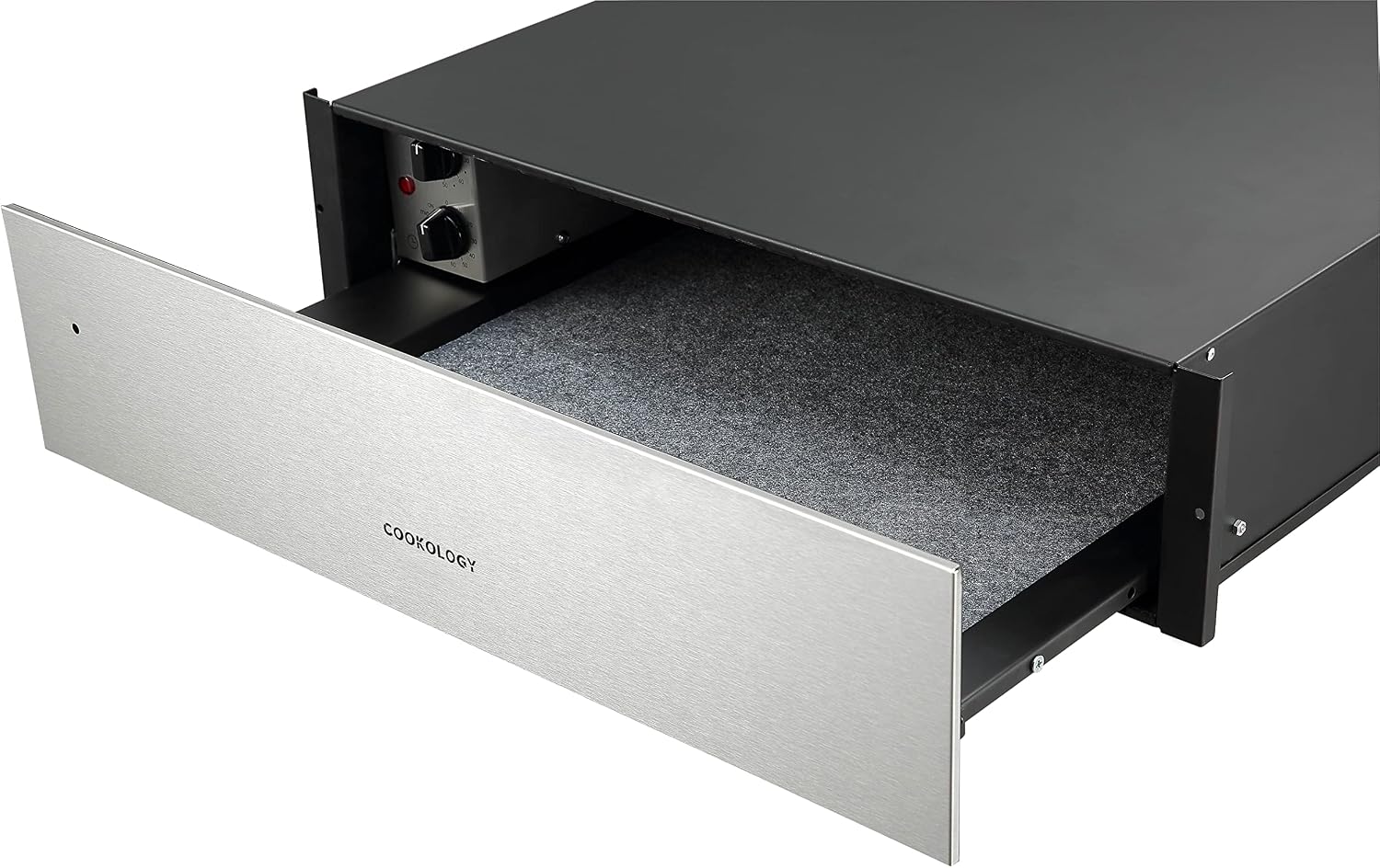 Cookology CWD140 Built In Warming drawer 60cm 25 Litre Capacity, Dial Timer Control - in Stainless Steel