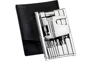 PRO BIKE TOOL Bike Multitool - Compatto e leggero kit di riparazione per biciclette da strada e da montagna - Set da sella e da tasca - Include una borsa sottile - Regalo per ciclisti