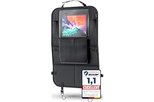 LIONSTRONG Organisateur de voiture - protecteurs de siège de voiture - kick mats - pour siège auto avec poche pour tablette