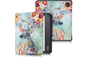 Xuanbeier Custodia in TPU per Kobo Libra 2 2021/Tolino Vision 6 2021 Sottile e Leggera,Cervo