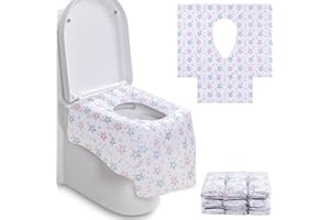 HBselect 30 pezzi Copriwater Monouso Antibatterico per Bambini e Adulti 65 x 60 cm Coprisedili Igienico Usa e Getta Copri Gabinetto Toilette Impermeabile Portatile WC Cover (Motivo a stelle)