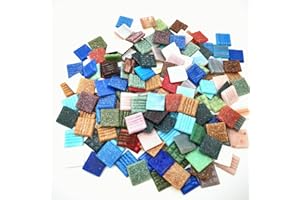 BTMIEY Carreaux de mosaïque en quartz - 500 g - 2 cm - Multicolore - Pour loisirs créatifs, loisirs créatifs, décoration murale d'intérieur (mélange de couleurs)
