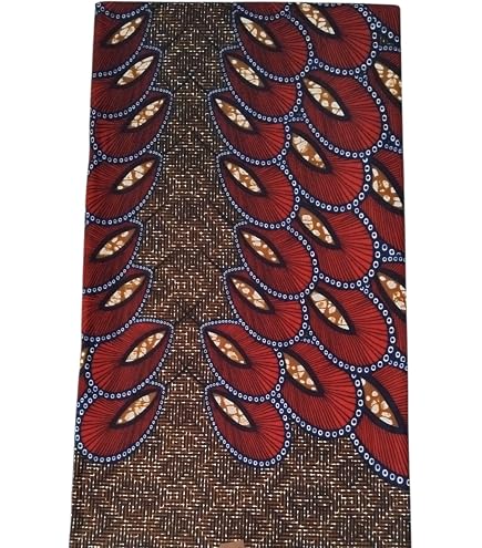 Tissu Wax Africain Pagne Imprimé - Motif Ndop - Polycoton - Moins D'1 Mètre - Neuf