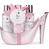 Accentra - MARBLE High Heel Bath Set - 3 Piece Care Set with Shower Gel | Decorative Presentation Gift Cosmetic Trio Gel Foam