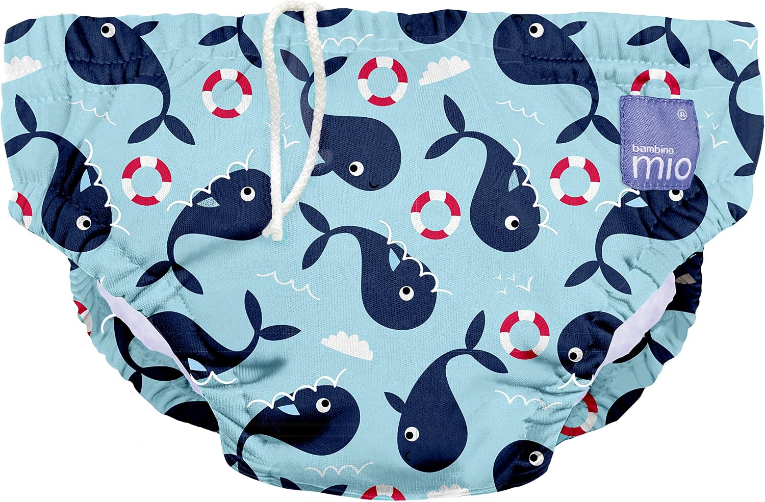 Bambino Mio Baby and Toddler Reusable Swim Nappy Pant, 2-3 Years, Whale Wharf, Boys and Girls