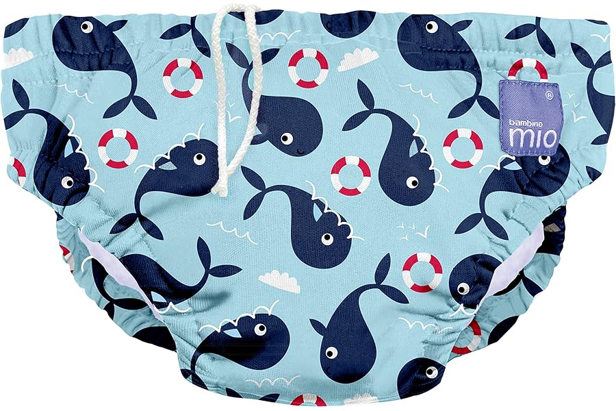 Bambino Mio Baby and Toddler Reusable Swim Nappy Pant, 2-3 Years, Whale Wharf, Boys and Girls
