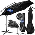 ABCCANOPY 230 Cm Sonnenschirm – Wasserabweisend & Mit Kippfunktion (Navy Blau)