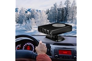 TARSWESI Auto Heizung, 12V 120W Auto Heizlüfter Tragbare und Ventilator 2 in 1, Windschutzscheiben Entfroster Demister Zusatzheizung, Stecker in Zigarettenanzünder Defroster 360° Drehbar Schnelleheizung