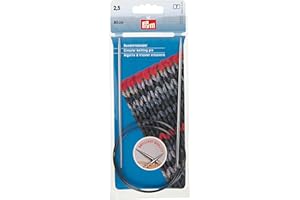 Prym Rundstricknadeln MS 80 cm 2,50 mm silberfarbig Ferri da Maglia circolari, Ottone, Argento, 2,5 mm