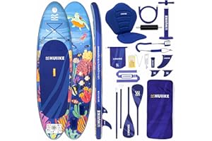 HUIIKE Tavola Sup Gonfiabile Adulti con Accessori Inclusi, Pagaia, Pinne, Pompa. Stand Up Paddle Board con Grande Stabilità e Resistenza. 305 x 84 x 15 cm, Carico Massimo 130 kg