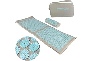 SPORTVIDA Tappetino per Agopressione XXL - Tappetino per Digitopressione con Cuscino - Set per Digitopressione - Tappetino per Massaggio per Alleviare il Dolore e la Tensione Muscolare