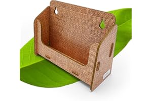 ‎STABLECO stableco 1x ökologischer Wand Prospektständer DIN A6 horizontal 1 Fach indoor Wandprospekthalter im natural Design No Plastic! Just Paper! nachhaltiger Wandflyerhalter, Postkartenständer Wandmontage
