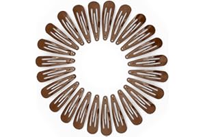 YISCOKO hair clips brown women 2 Inch metal hair clips snap clips kids barrettes girls' hair accessories(24 PCS Brown)
