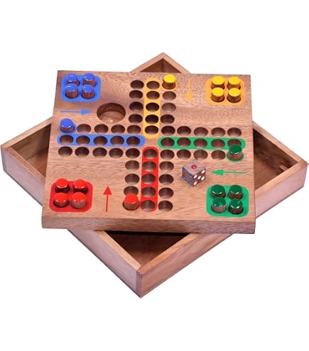 LOGOPLAY 6 Way - Gioco Di Dadi In Legno Di Samena, 2-6 Giocatori, Tabellone Incluso - 5