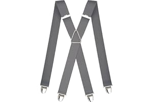 PIERROT Tirantes para Hombre - Clips Extra Fuerte - Tirantes Sólidos y Artesanales para Hombres Garantía de por vida - Tirantes para Pantalones - Una Talla Para Todos