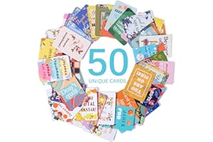 HOMANGA 50 Unique Inspirational Cards, Motivational Kindness Mini Note Cards with Encouragement Quotes, Appreciation, Gratitude, Positive Affirmations Cards for Employees, Students, Coworkers