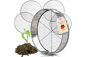GREENTOUCH Tool Jungle - Colino da giardino in acciaio inox, con 5 inserti di diametro 3,5,8,9,12 mm, resistente alle intemperie, con barra trasversale aggiuntiva per una maggiore tenuta