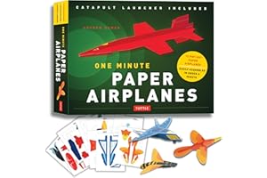 One Minute Paper Airplanes Kit: 12 Pop-Out Planes, Easily Assembled in Under a Minute: 12 Pop-Out Planes, Easily Assembled in Under a Minute: Paper ... Book with Paper, 12 Projects & Plane Launcher